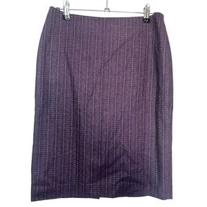 Body by Victoria Women's Purple Wool Blend Pencil Skirt Size 4 Lined Office